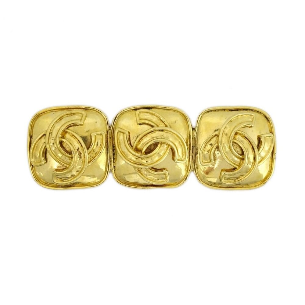 Chanel Triple CC Brooch Pin Gold 94P 130863